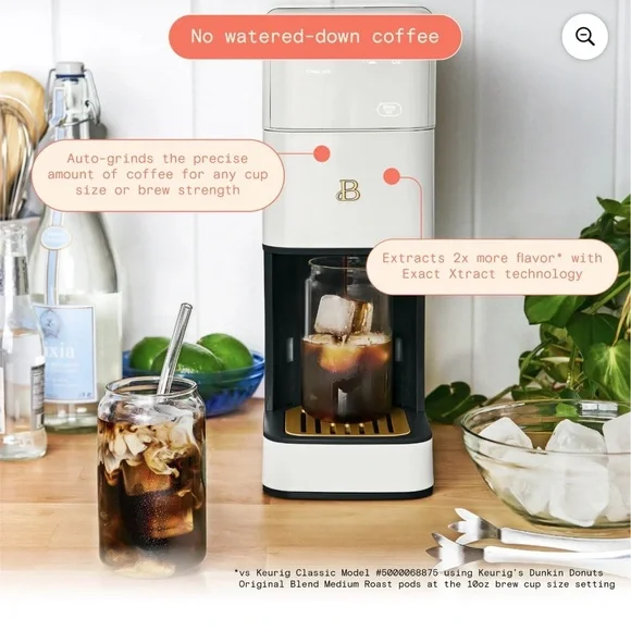 Beautiful White Single Serve Coffee Maker - Picture 2 of 5